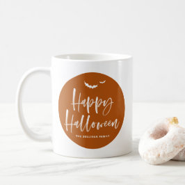 Verbrand Sinaasappel Happy Halloween Brush Letteri Koffiemok