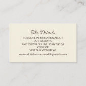 Verbrand Sinaasappel Herfst Bloemen Trouwdetails Q Informatiekaartje (Achterkant)