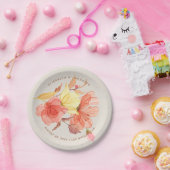 Verbrand sinaasappel herfst waterverf bloemenbruil papieren bordje (Feest)