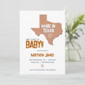 Verbrand Sinaasappel Herringbone Made in Texas Pho Aankondiging (Staand voorkant)