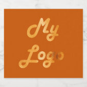 Verbrand sinaasappel logo afbeelding bedrijf sparkling wijnetiket (Enkel label)