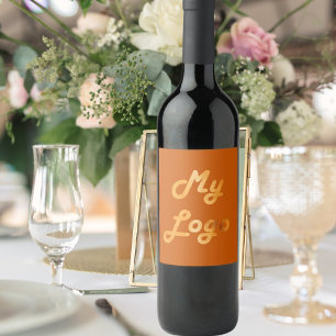 Verbrand sinaasappel logo afbeelding bedrijf wijn etiket