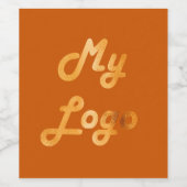 Verbrand sinaasappel logo afbeelding bedrijf wijn etiket (Enkel label)