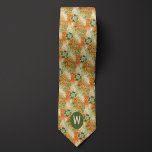 Verbrand Sinaasappel, Mosgroen Abstract Bloemenmon Stropdas<br><div class="desc">Onderscheid je met onze Burnt Sinaasappel,  Moss Green Abstract Floral Monogram Stropdas. De unieke combinatie van verbrand sinaasappel en mos groen,  samen met het abstracte bloemmotief,  creëer heeft een onderscheidende uitstraling. Verbeter uw stijl met onze coördinerende sokken.</div>