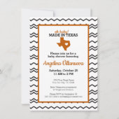 Verbrand Sinaasappel Oh Baby! Chevron Made in Texa Kaart (Voorkant)