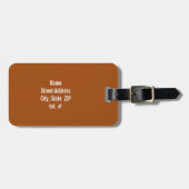 Verbrand Sinaasappel Paisley; Bloemen Bagagelabel (Voorkant horizontaal)