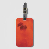 Verbrand Sinaasappel Persimmon Leaf Abstract Autum Bagagelabel (Voorkant (verticaal))