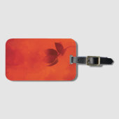 Verbrand Sinaasappel Persimmon Leaf Abstract Autum Bagagelabel (Voorkant (horizontaal))