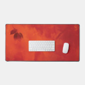 Verbrand Sinaasappel Persimmon Leaf Abstract Autum Bureaumat (Keyboard & Muis)