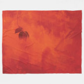 Verbrand Sinaasappel Persimmon Leaf Abstract Autum Fleece Deken (Voorkant (Horizontaal))