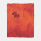 Verbrand Sinaasappel Persimmon Leaf Abstract Autum Fleece Deken (Voorkant)
