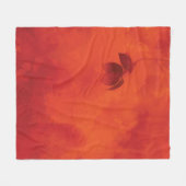 Verbrand Sinaasappel Persimmon Leaf Abstract Autum Fleece Deken (Voorkant (Horizontaal))
