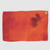 Verbrand Sinaasappel Persimmon Leaf Abstract Autum Golfhanddoek (Horizontaal)