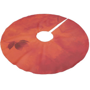 Verbrand Sinaasappel Persimmon Leaf Abstract Autum Kerstboom Rok