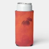 Verbrand Sinaasappel Persimmon Leaf Abstract Autum Seltzer Blikjeskoeler (Seltzer Achterkant)