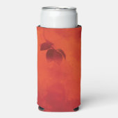Verbrand Sinaasappel Persimmon Leaf Abstract Autum Seltzer Blikjeskoeler (Seltzer Voorkant)