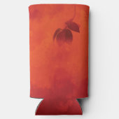 Verbrand Sinaasappel Persimmon Leaf Abstract Autum Seltzer Blikjeskoeler (Achterkant)