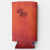 Verbrand Sinaasappel Persimmon Leaf Abstract Autum Seltzer Blikjeskoeler (Voorkant)