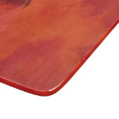 Verbrand Sinaasappel Persimmon Leaf Abstract Autum Snijplank (Hoek)