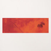 Verbrand Sinaasappel Persimmon Leaf Abstract Autum Yogamat (Achterkant (horizontaal))