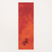 Verbrand Sinaasappel Persimmon Leaf Abstract Autum Yogamat (Voorkant)