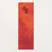 Verbrand Sinaasappel Persimmon Leaf Abstract Autum Yogamat (Achterkant)