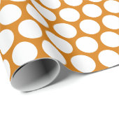Verbrand Sinaasappel Polka Dot Wrapping Paper Cadeaupapier (Rol Hoek)