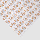 Verbrand Sinaasappel Retro Grote getallen Klasse v Tissuepapier (Detail)