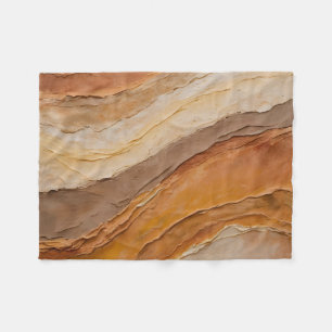 Verbrand Sinaasappel Roest Terracotta Bruin Abstra Fleece Deken