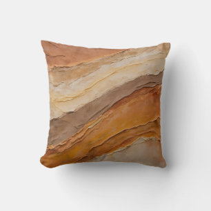 Verbrand Sinaasappel Roest Terracotta Bruin Abstra Kussen