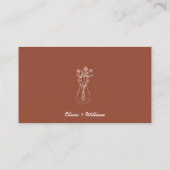 Verbrand Sinaasappel Rustiek Leg de liefde QR brui Informatiekaartje (Achterkant)