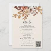 Verbrand Sinaasappel rustieke herfstbruiloft Kaart (Achterkant)