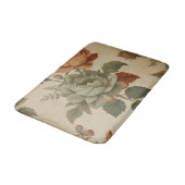 Verbrand Sinaasappel Sage Green Bloemenprint Badmat (Gekanteld)