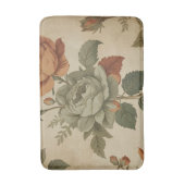 Verbrand Sinaasappel Sage Green Bloemenprint Badmat (Voorkant Verticaal)