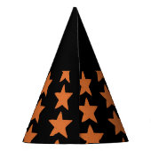 Verbrand Sinaasappel Star Pattern Witchy Halloween Feesthoedjes (Achterkant)