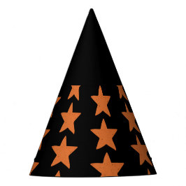 Verbrand Sinaasappel Star Pattern Witchy Halloween Feesthoedjes