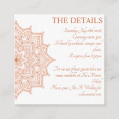 Verbrand Sinaasappel Sunrise Mandala Summer Herfst Informatiekaartje (Voorkant)