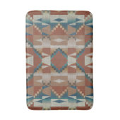 Verbrand Sinaasappel Taupe Bruin Blauwgroen Blauw Badmat (Voorkant Verticaal)