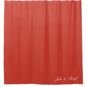 Verbrand Sinaasappel Terra Cotta Solid kleur Douchegordijn