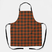 Verbrand Sinaasappel Terracotta Buffalo Plaid Geru Schort (Voorkant)