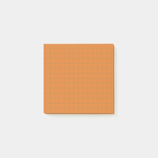 Verbrand Sinaasappel Terracotta Check Pattern Cozy Post-it® Notes (Voorkant)