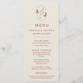 Verbrand Sinaasappel Terracotta Flat Menu (Voorkant)