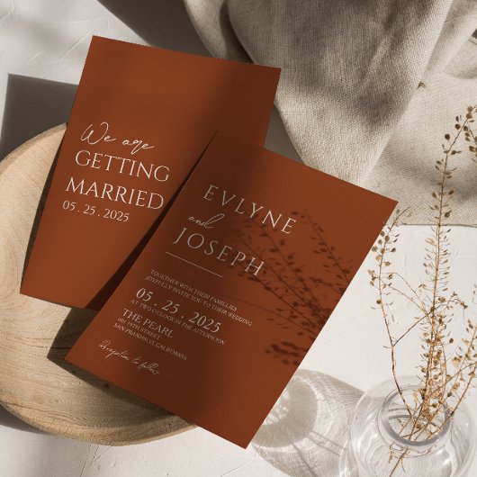 Verbrand Sinaasappel Terracotta minimalistische Bo Kaart