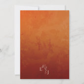 Verbrand sinaasappel Terracotta Rustieke Herfst bl Kaart (Achterkant)