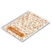 Verbrand Sinaasappel Texas Doodle Pattern Notitieboek (Linkerzijde)