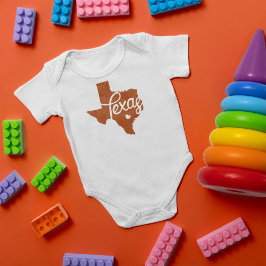 Verbrand Sinaasappel Texas Heart Romper
