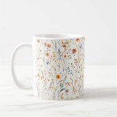 Verbrand Sinaasappel Tiny Summer Wildflowers Patte Koffiemok (Links)