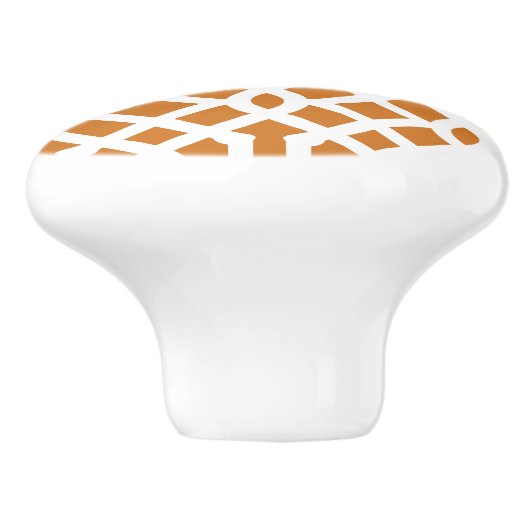 Verbrand Sinaasappel Trellis Keramische Knop (Zijkant)