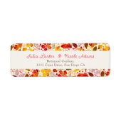 Verbrand Sinaasappel Tropische Hibiscus Bloemen Hu Etiket (Voorkant)