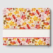 Verbrand Sinaasappel Tropische Hibiscus Bloemen Hu Gastenboek (Achterkant)